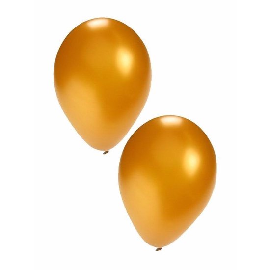 Helium tank met 50 gouden ballonnen - Goudkleurig - Heliumgas met ballonnen voor een thema feest - Shoppartners