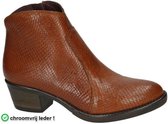 Brako -Dames -  cognac/caramel - enkellaarzen - maat 37