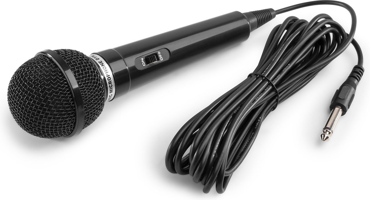 Microfoon – Dynamische microfoon Zwart voor karaoke en DJ’s – Fenton DM100