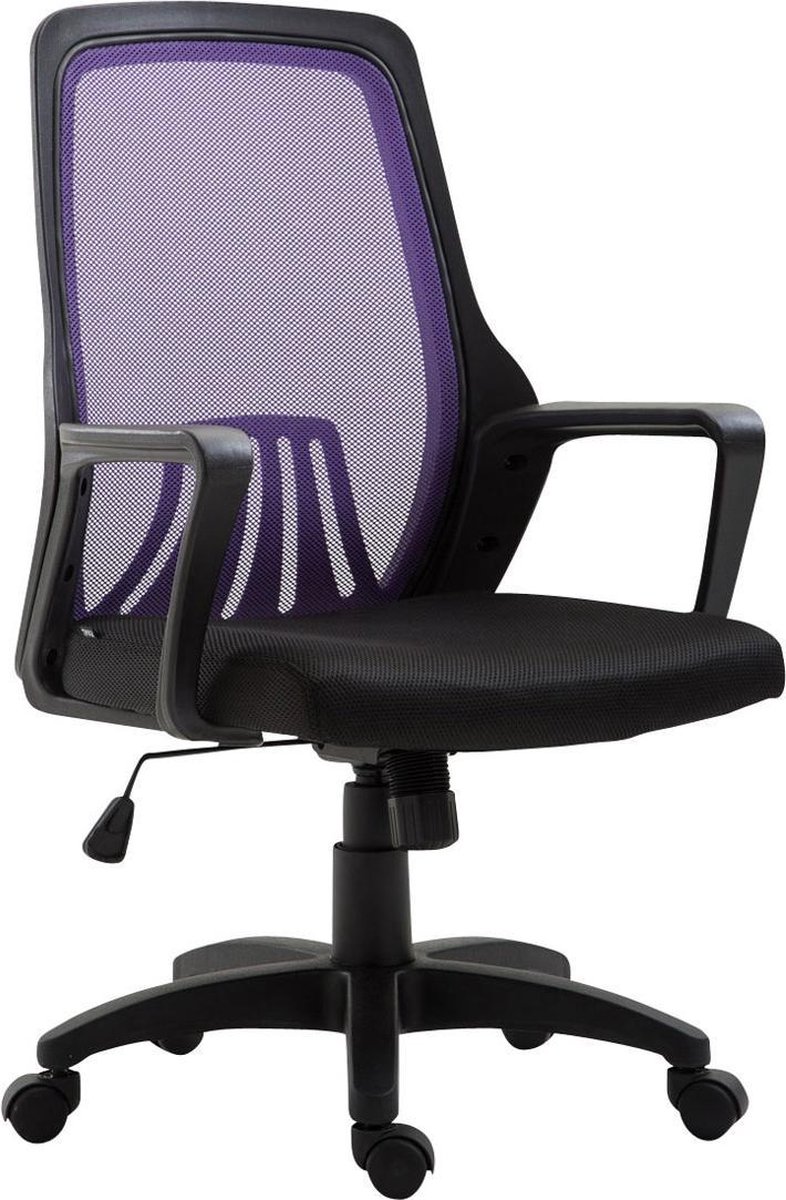 Bureaustoel | Microvezel | Comfortabel | Modern | Zwart/Paars
