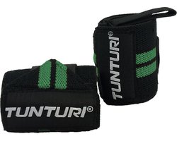 foto van Tunturi Functional Training Wrist Wraps - Pols Wraps - Zwart/Green - per paar