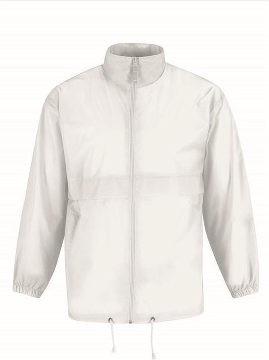 Heren regenkleding - Sirocco windjas/regenjas in het wit - volwassenen XL Wit