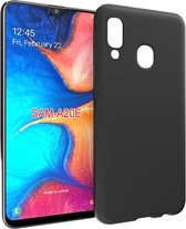 Pearlycase Zwart TPU Siliconen Hoesje voor Samsung Galaxy A20e