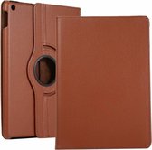 Case2go - Tablet hoes geschikt voor iPad 10.2 2019 / 2020 / 2021 - Draaibare Book Case Cover - Bruin