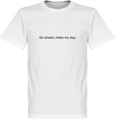 Go on, Make my Day T-Shirt - Wit - M