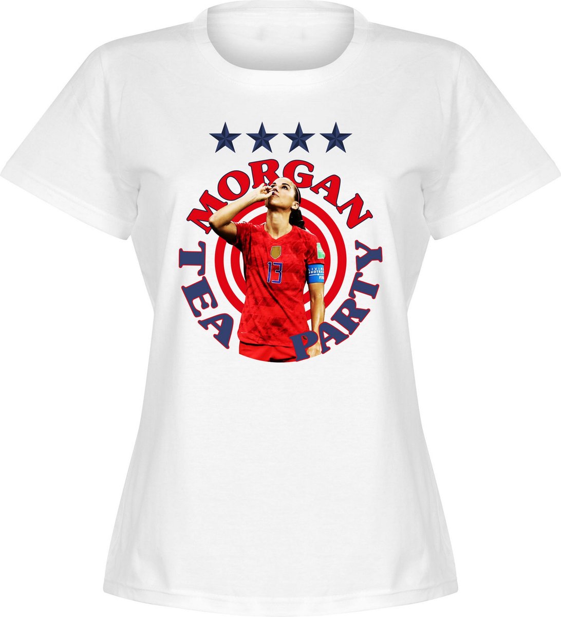 Morgan Team Party T-Shirt - Rood - Wit - XXL