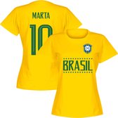 Brazilië Team Dames Marta 10 T-shirt - Geel - XL