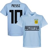 Argentinië Team Messi 10 Polo Shirt - Licht Blauw - XL