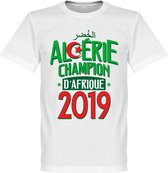 Algerije Champions of Africa 2019 T-Shirt - Wit - L