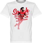 Salah Liverpool Script T-Shirt - Wit - 5XL