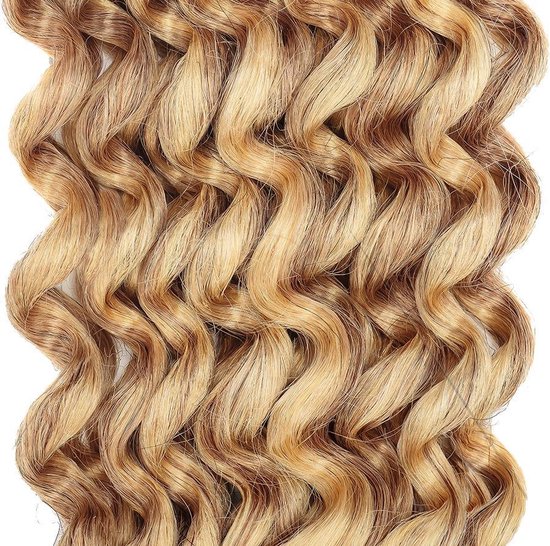 Blonde curly hair extensions deals