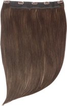 Remy Human Hair extensions Quad Weft straight 20 - bruin 4#