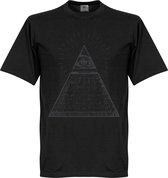 Alziend Oog T-Shirt - Zwart - M