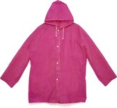 Kikkerland Regenjas – Unisex - Roze – Met draagtas – One size – Capouchon – Regenponcho