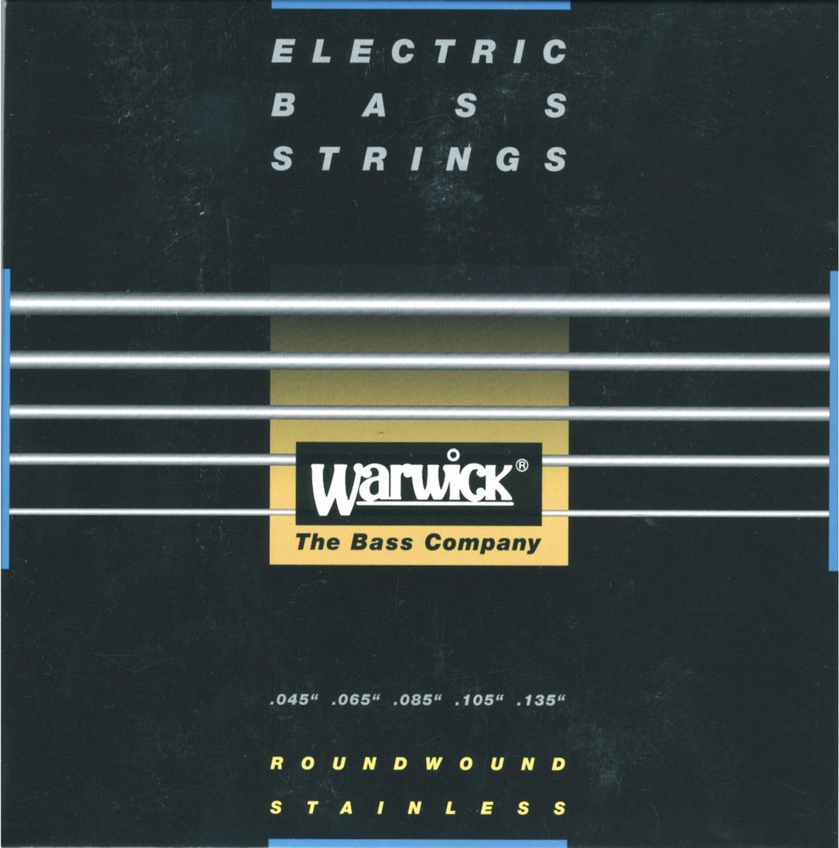 Warwick bas snaren,5er,45-135,zwart Stainless Steel - Snarenset voor 5-string basgitaar