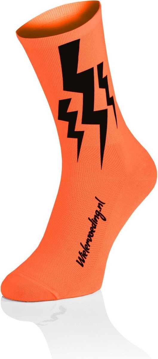 Lightning Fietssokken Fluo Oranje Maat XS (36-38)