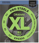 D'Addario 4er bas XL Pro Steels 43-107 43-60-85-107, EPS300 - Snarenset voor 4-string basgitaar