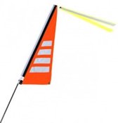 Fietsvlag ligfiets reflecterend neon oranje maat M