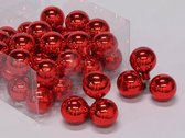 Rood Glans Kerstballen - Cb. 36 Glasballen/wire Rood Glans 40mm