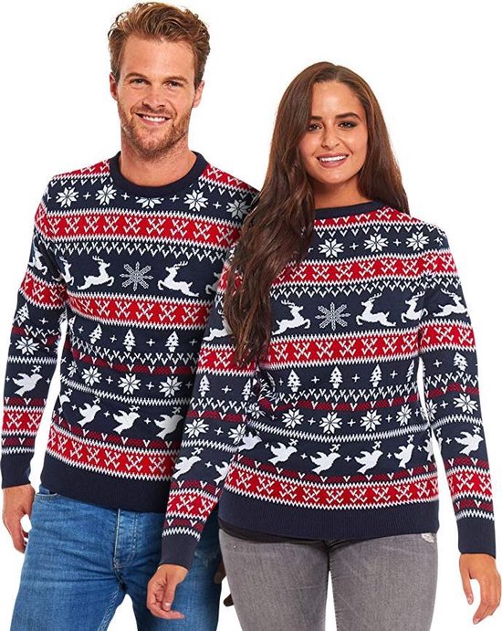 Foute Kersttrui Dames & Heren - Christmas Sweater "Traditioneel & Gezellig" - Kerst trui Mannen & Vrouwen Maat L