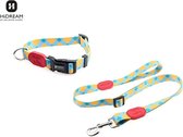 HiDream Profusion hond set - leiband en halsband - verstelbaar - Honden en baasjes - Sunrise - XS