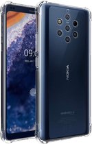 DrPhone Nokia 9 PureView TPU Hoesje - Siliconen Bumper Case met Verstevigde randen – transparant