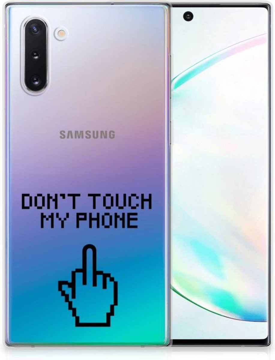 Samsung Galaxy Note 10 Silicone-hoesje Finger Don't Touch My Phone
