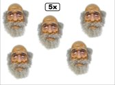 5x Masker plastic Abraham + haar