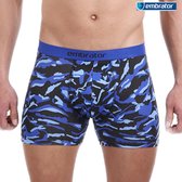 Embrator mannen Boxershort overall print zwart/kobalt blauw maat XL