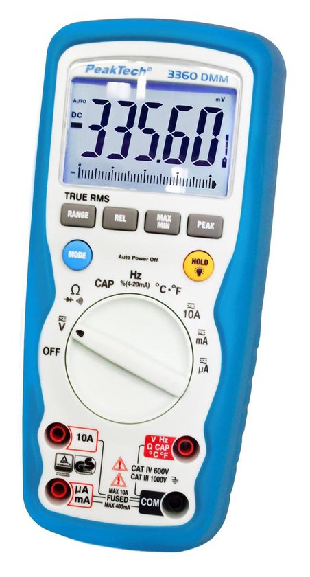Peaktech P 1041 - Multimètre Numérique Trms 4.000 Points, Gamme Automa