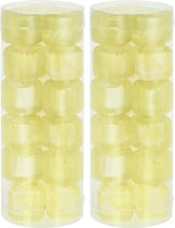 36x Plastic herbruikbare gele ijsklontjes/ijsblokjes gekleurd - Kunststof ijsblokjes geel - Verkoeling artikelen - Gekoelde drankjes maken