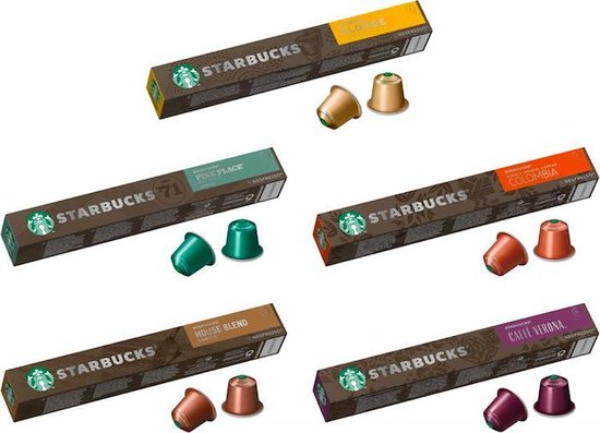 Starbucks® Nespresso cups® mild pack - 5 x 10 stuks