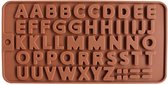 Ijsblokjesvorm Letters - Ijsklontjes - Siliconen - Bakvorm - Chocolade - Bruin
