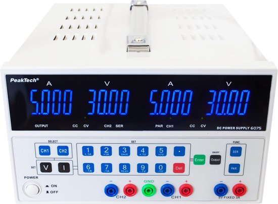 PeakTech P 6080 a Laboratory Power Supply 0-15V / 0-3A, High Resolution Laboratory Power Supply