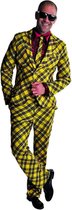 Magic By Freddy's - Feesten & Gelegenheden Kostuum - Tof Tafelkleed Kostuum Man - geel,zwart - Large - Carnavalskleding - Verkleedkleding