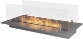 Infire - cheminée de table sfeerhaard avec plaque de verre brûleur de table bio éthanol 60x32cm.
