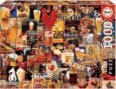 Educa puzzel - vintage collage van bieren - 1000 stuks
