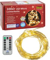 LED lichtketting met 100 warm witte LED's- kerstverlichting - 13 meter - duurzaam en zuinig - 2 watt