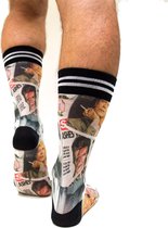 Sock My Feet - Grappige sokken heren - Maat 43-46 - Sock My Bowie - David Bowie sokken - Funny Socks - Vrolijke sokken - Leuke sokken - Fashion statement - Gekke sokken - Grappige
