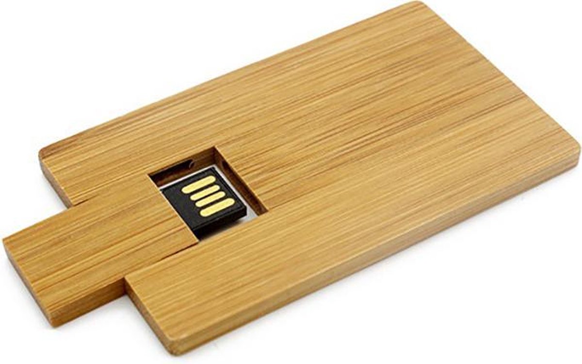 Hout creditcard usb stick 32gb