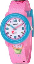 Roze Meisjeshorloge – Kinderhorloge – Cupcakes - Geschenkdoosje