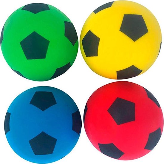 4 boules de mousse | 20 cm | Ballons de football doux | Balles molles |  Football léger | bol