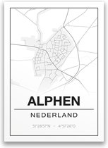 Poster/plattegrond ALPHEN - A4