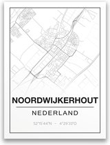 Poster/plattegrond NOORDWIJKERHOUT - A4