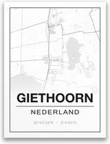 Poster/plattegrond GIETHOORN - A4