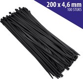 Bundelband 200 x 4,6 mm - 100 stuks - ty-rap - tie wraps - kabelbinders - kwaliteit