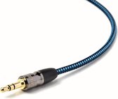 DBEEP Jack stereo aux kabel 3,5 mm mannelijk - 3,5 mm mannelijk 1 m katoen zeer hoge kwaliteit