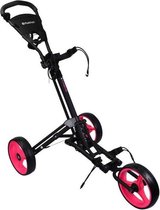 FastFold Trike DeLuxe Golftrolley - Zwart Neon Roze