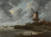 Poster De molen bij Wijk bij Duurstede - Schilderij van Ruisdael - Large 50x70 - Gouden Eeuw