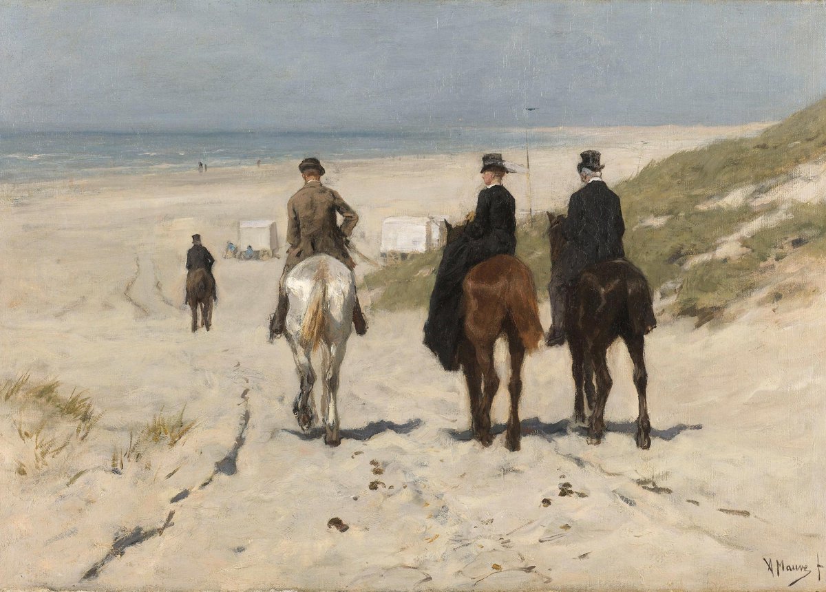 Esque Poster Morgenrit Langs Het Strand - Schilderij Anton Mauve - 50x70 cm - Haagse School Losse Poster